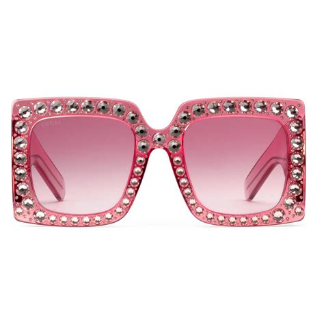 sunglasses gucci pink|gucci pink sunglasses square.